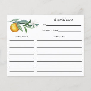 Carte de recette Fête des mariées Orange Branch