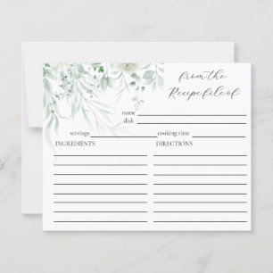 Carte de recette Fête des mariées Sage Greenery