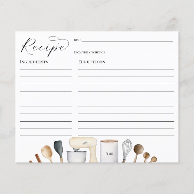 Carte de recette Fête des mariées simple (Devant)