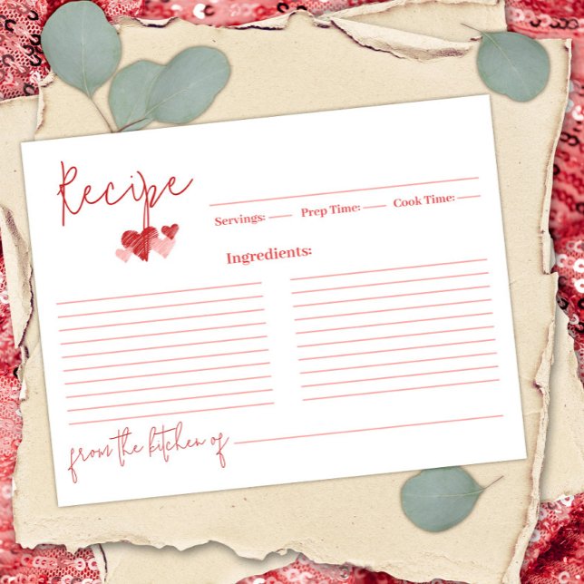 Carte de recette Fête des mariées Valentine pour l (Créateur téléchargé)