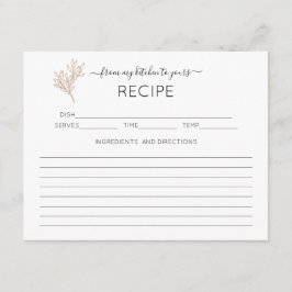 Carte de recette Fête des mariées verte dessinée à