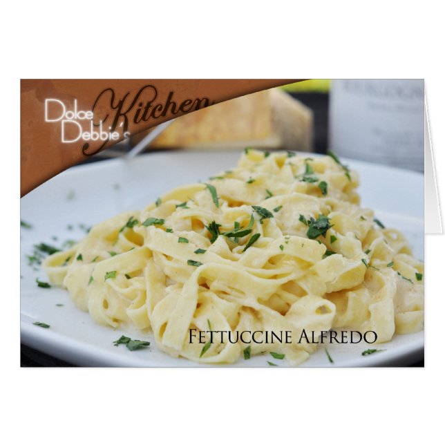 Carte de recette - Fettuccine Alfredo (Devant horizontal)