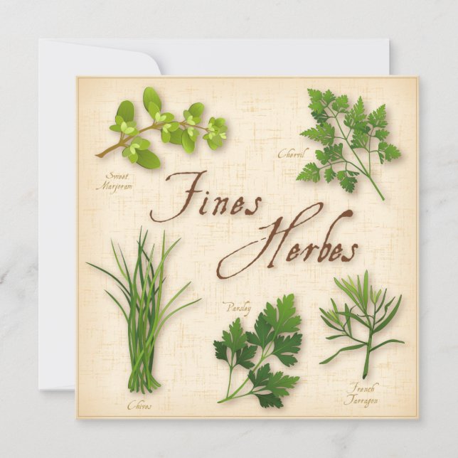 Carte de recette Fines Herbs (Devant)