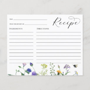 Carte de recette fleur sauvage et Fête des mariées