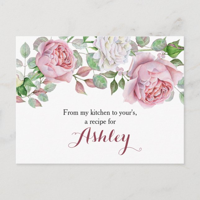 Carte de recette Floral Rose du pays rose de Bourg (Devant)