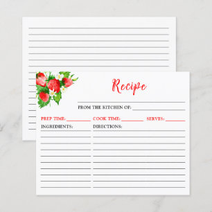 Carte de recette Fraises et marguerites