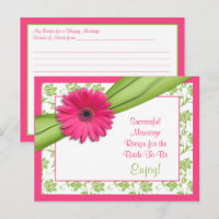 Carte de recette Gerber rose pour un mariage réuss