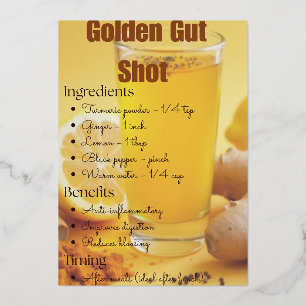 Carte de recette Golden Turmeric Detox