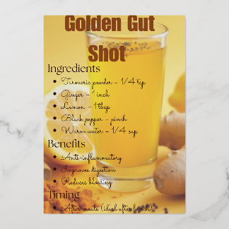 Carte de recette Golden Turmeric Detox