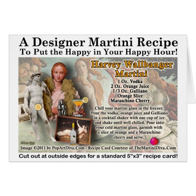 Carte de recette Harvey Wallbanger Martini (Devant horizontal)