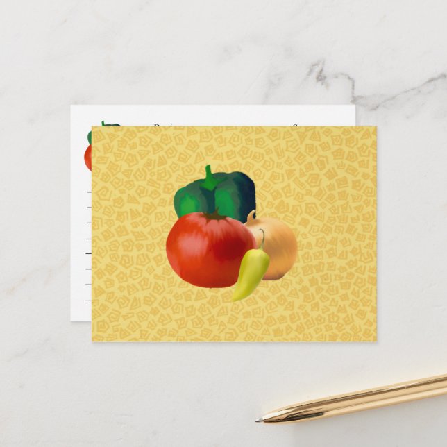 Carte de recette légume (Devant/Arrière en situation)