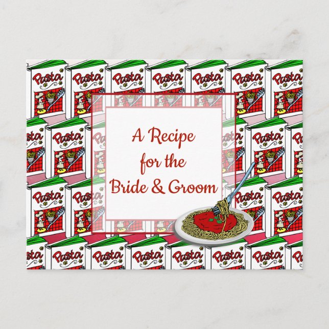 Carte de recette mariage (Devant)