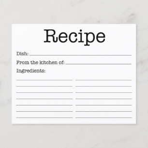 Carte de recette moderne