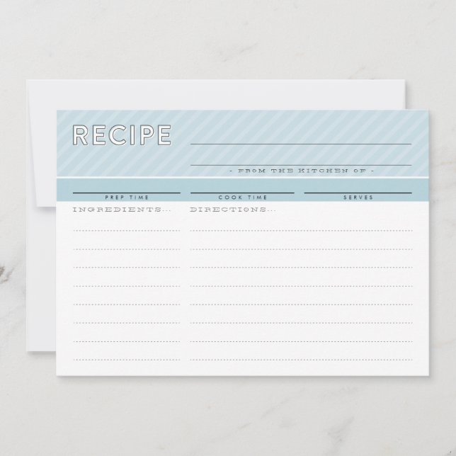 CARTE DE RECETTE MODERNE organisateur mignon minim (Devant)