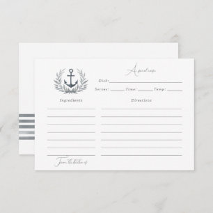 Carte de recette nautique
