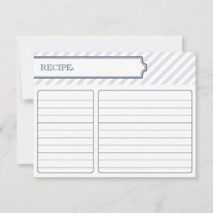 Carte de recette nuptiale   Bleu de paon