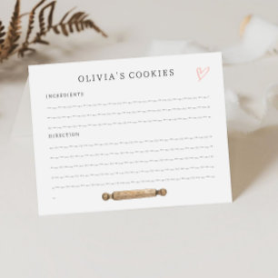 Carte de recette personnalisée simple pour enfant