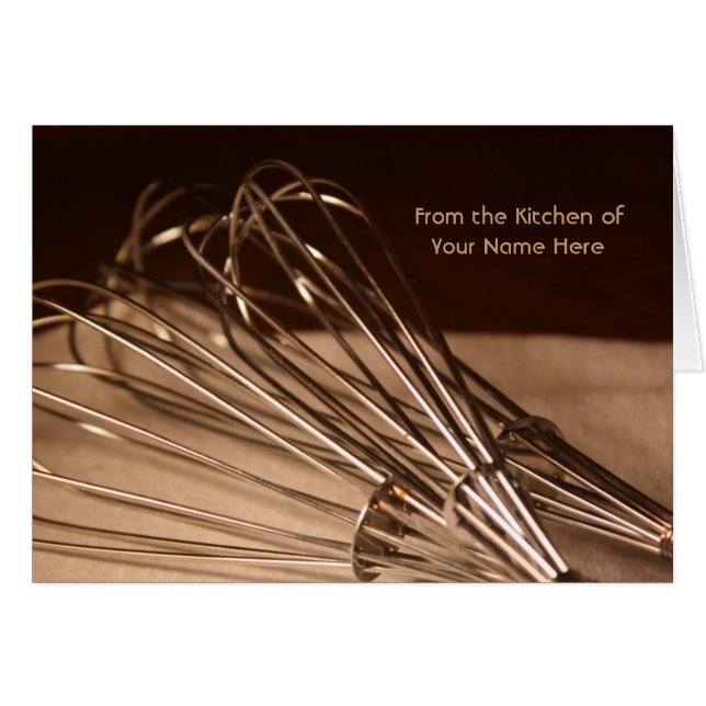 Carte de recette personnalisée Whisk (Devant Horizontal)