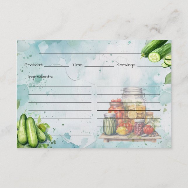 Carte de recette Pickle Jar (Devant)