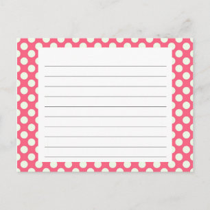 Carte de recette Pink Poka point