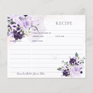 Carte de recette PixDezines H2 Purple Flowers