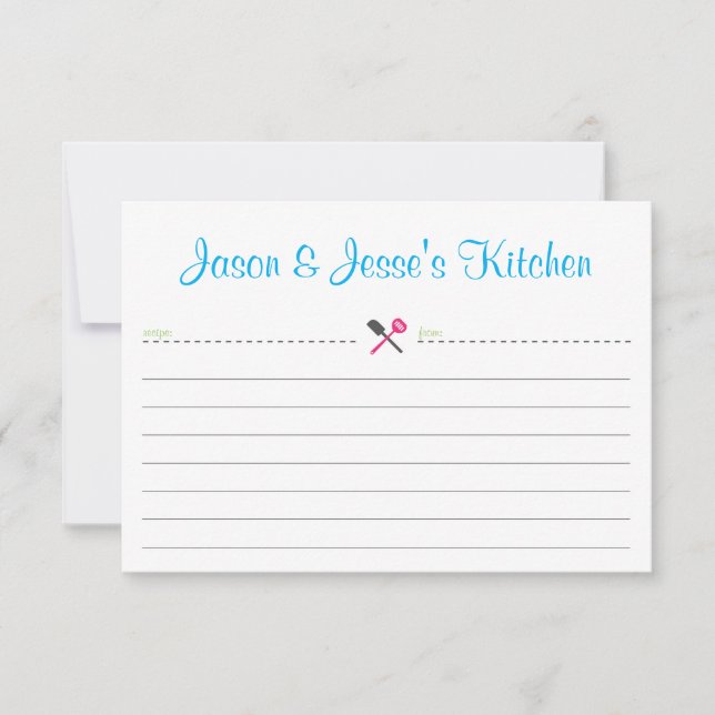 Carte de recette pour douche ou chauffage (Devant)