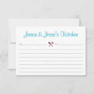 Carte de recette pour douche ou chauffage