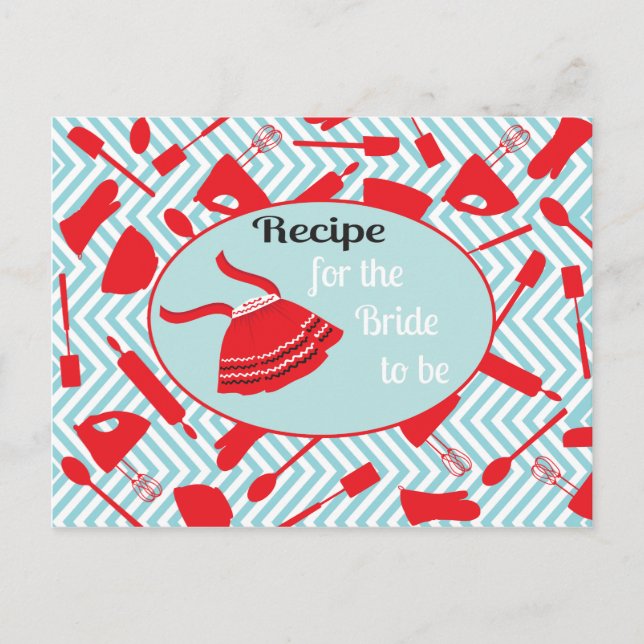 Carte de recette pour la mariée à être (Devant)