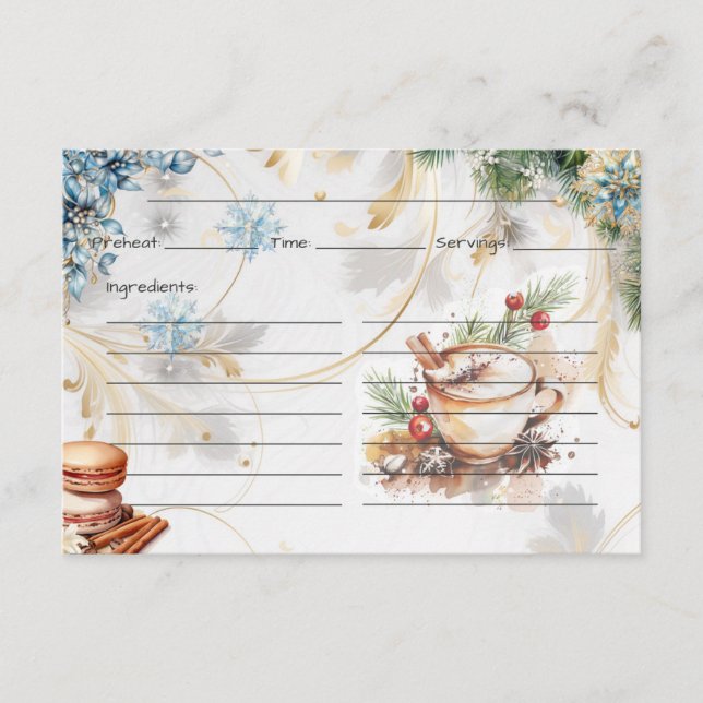 Carte de recette pour le sucre (Devant)