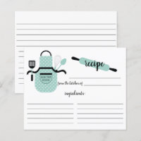 Carte de recette pour outils cuisine Retro Mint Ap
