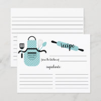Carte de recette pour outils de cuisine Retro Turq