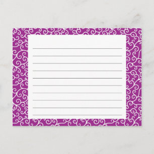 Carte de recette Purple Swirls