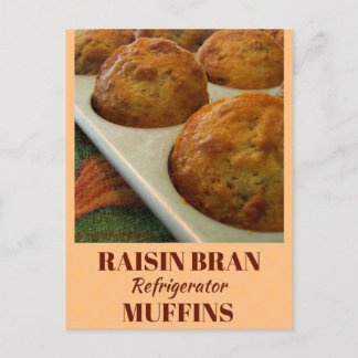 Carte de recette Raisin Bran Réfrigérateur Muffins