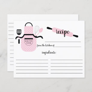 Carte de recette Retro Blush Apron Kitchen Tools