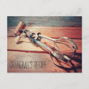 Carte de recette Retro Mélangeur vintage En Bois