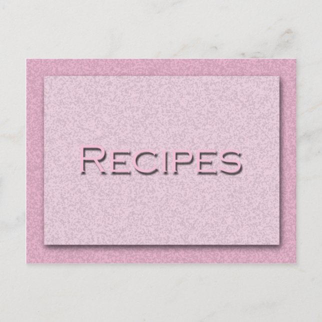 Carte de recette rose (Devant)