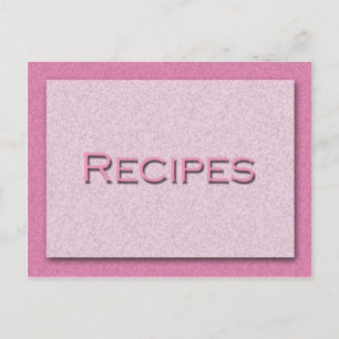Carte de recette rose