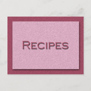 Carte de recette rose