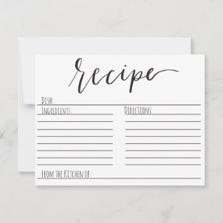 carte de recette simple