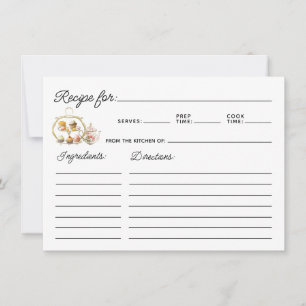 Carte de recette simple sur le thème de la fête du