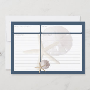Carte de recette Starfish and Sand Dollar