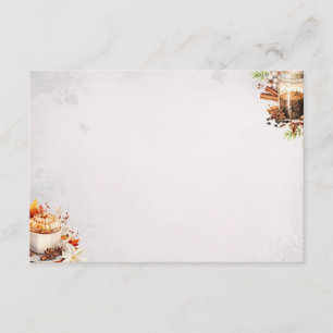 Carte de recette vide de base sucre et épices