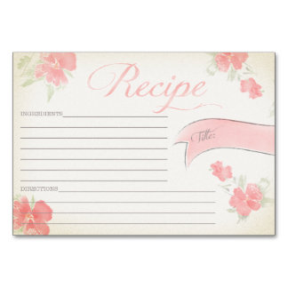 Carte de recette vintage