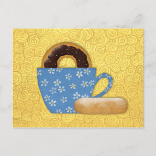 Carte de recettes de beignes et de café