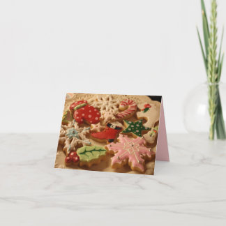 Carte de recettes de biscuits de Noël