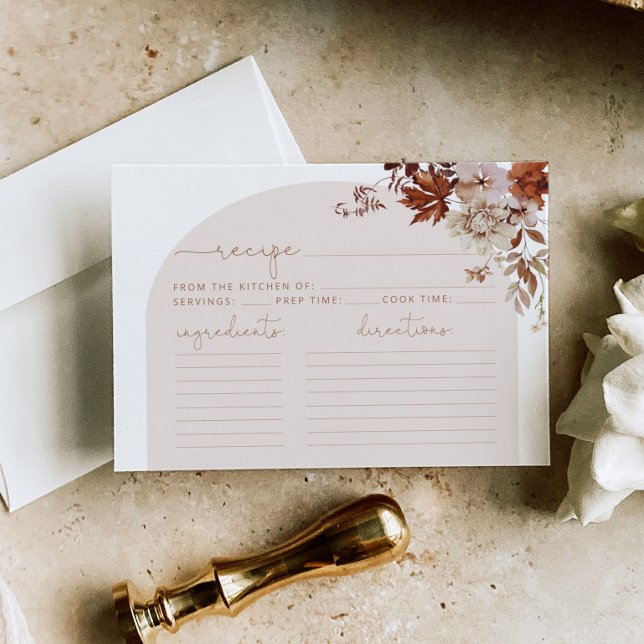 Carte de recettes de chute de saumons. Elégante ca (Créateur téléchargé)