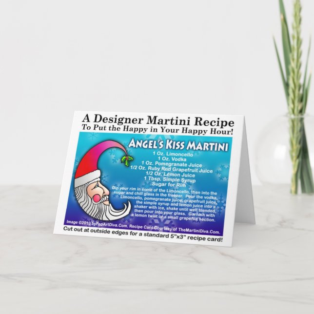 CARTE DE RECETTES DE COCKTAIL KISS CHRISTMAS D'ANG (Devant)