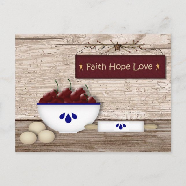 Carte de recettes Faith Hope Love (Devant)