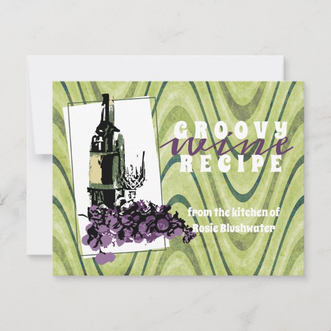 Carte de recettes gastronomiques de raisins de cuv (Devant)