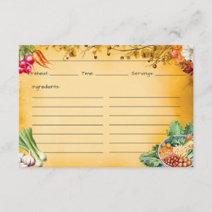 Carte de recettes Soup Du Jour